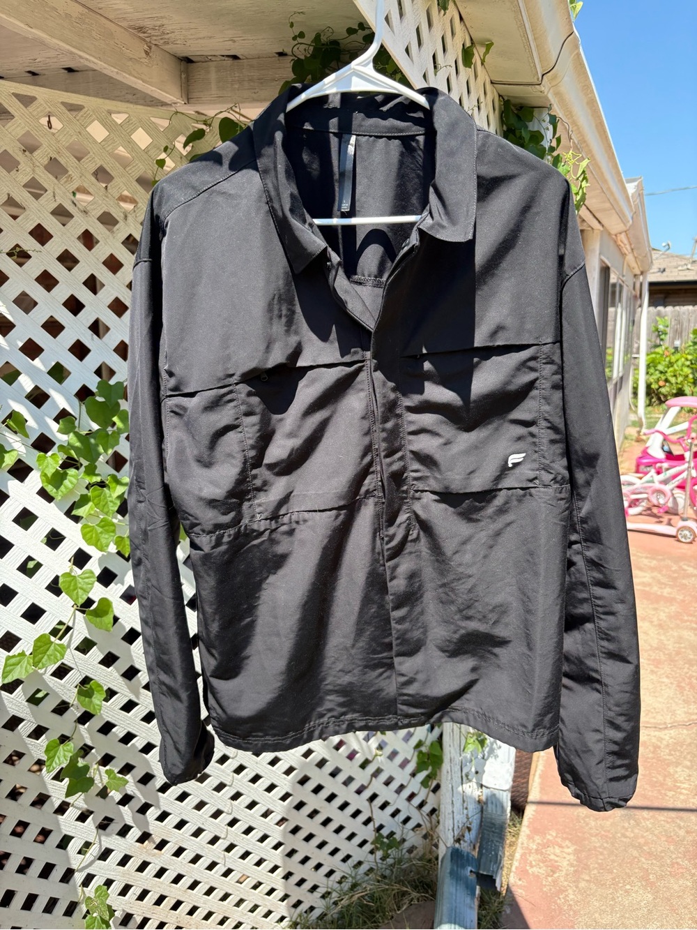Fabletics Men's Black Lightweight Bomber Jacket